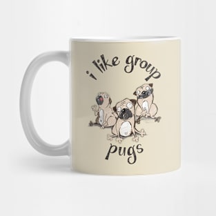 I Like Group Pugs Mug